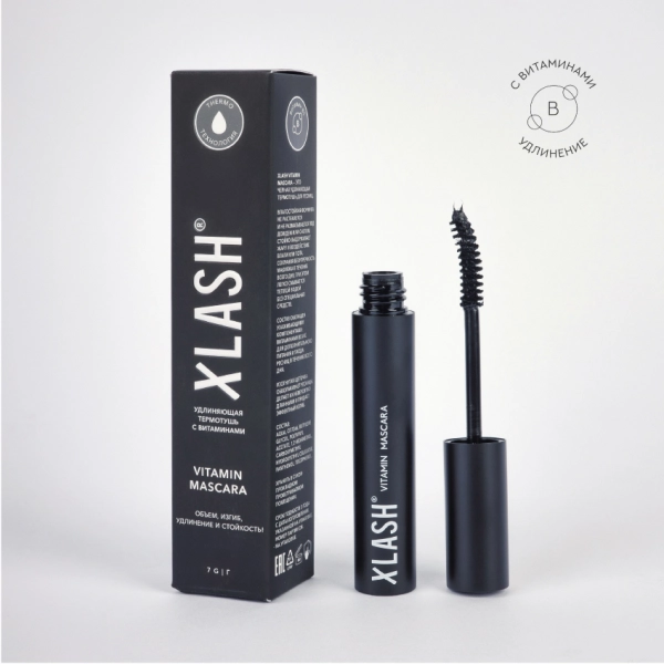 Удлиняющая термотушь с витаминами XLASH Vitamin Mascara, 7 г