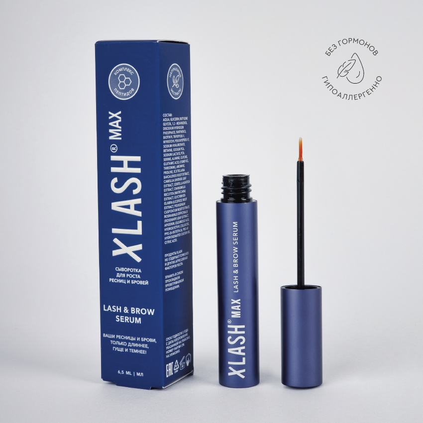 Сыворотка для роста ресниц XLASH MAX Lash & Brow Serum 6,5 мл